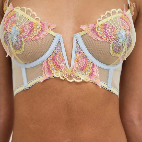 Pastel Papillon Longline Bra NWT - Picture 5 of 9